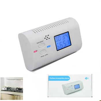 

Security Alarm Voice Carbon Monoxide Detector LCD Display Poisoning Gas Alarm Sensor Co Detector 9V Battery For Home Kitchen