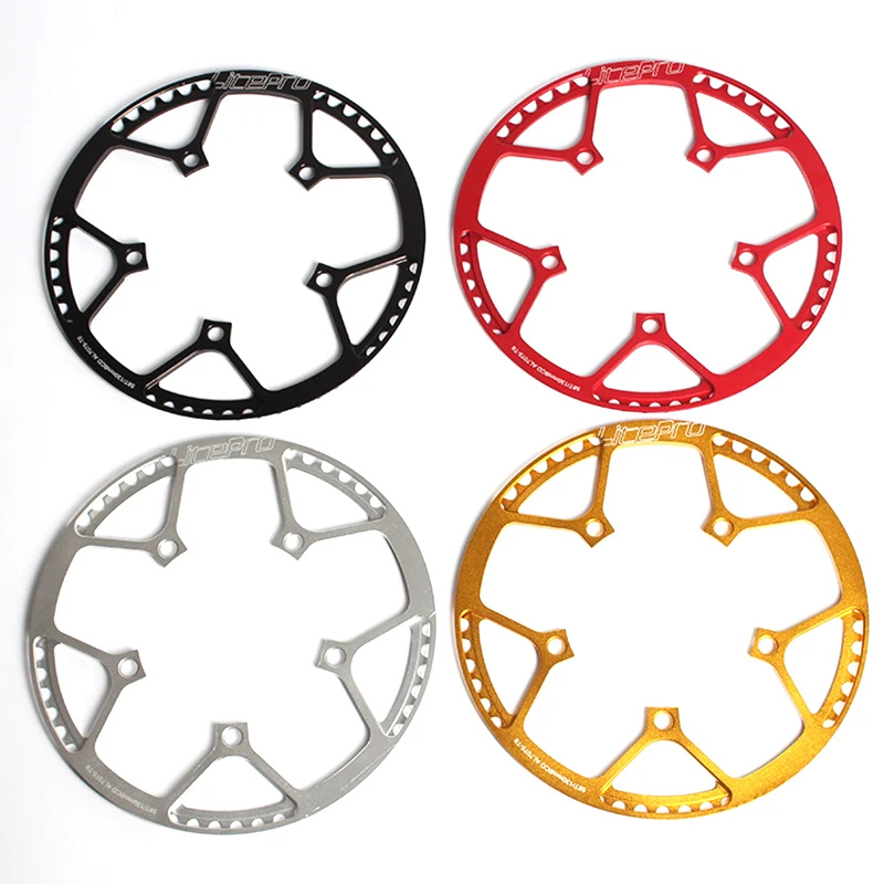 Baratos Litepro ultraligero 130 BCD 45T 47 53T 56T 58T A7075 de aleación de BMX plato plegable bicicleta BMX de sillín de bicicleta de platos y bielas diente