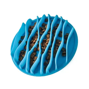 

Pet Dog Food Slow Feeder Wave Shape Anti Choke Dogs Food Bowl Bite Resistant Slow Feeding Dish For Dogs Cats Pet Accessories