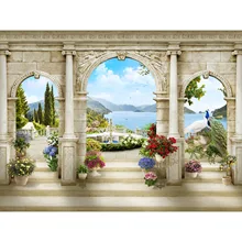 3D Фотообои обои на стену фреска, обои на заказ, для зала, кухни, спальни, детской, фотообои расширяющие пространство