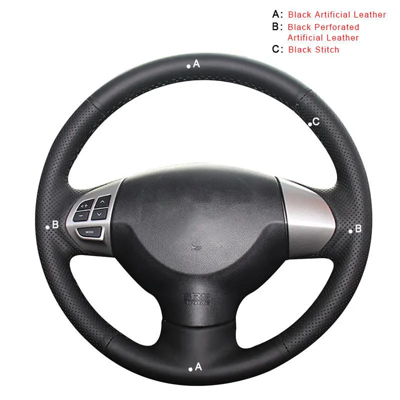 Artificial Leather Оплетка автомобиля на крышке рулевого колеса для Mitsubishi Lancer X 10 2007- Outlander 2006-2013 ASX 2010-2013 Colt 2008 Кожа - Название цвета: Artificial Leather