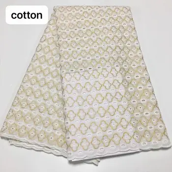 

African dry lace fabrics high quality cotton lace with stones hot sale swiss voile lace in switzerland for women 5yard/lot