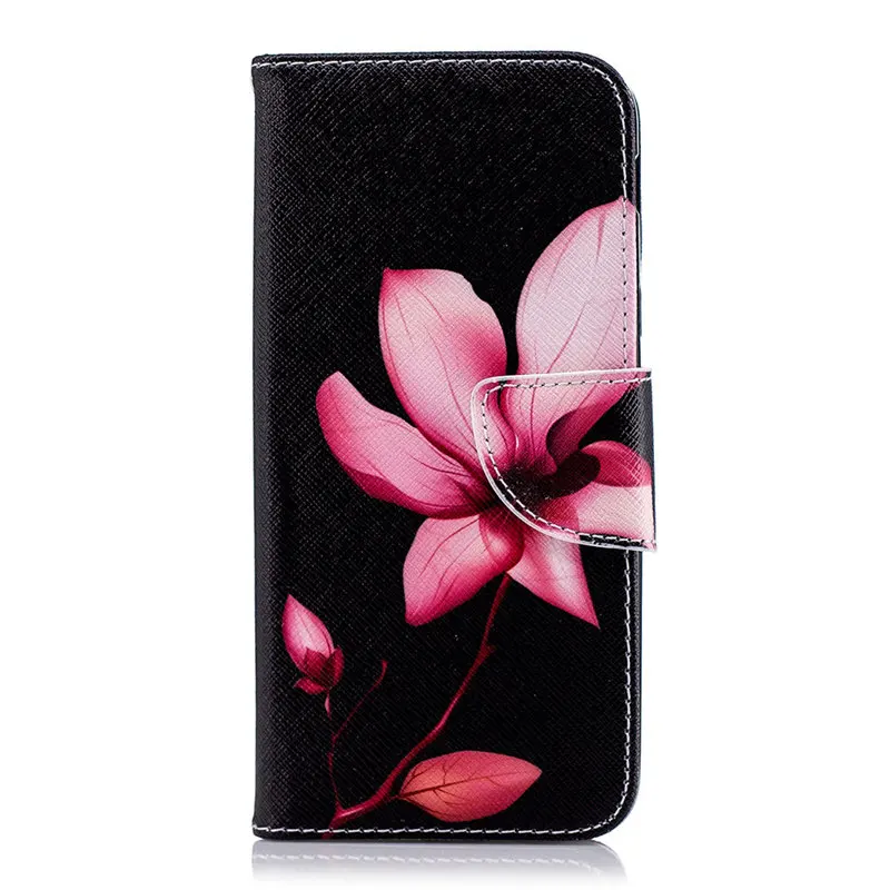 Lotus Чехол для телефона чехол для samsung Galaxy S10 S10E S9 S8 S7 край j2Pro A6 A7 A8 J4 J6 плюс чехол s Чехол-кошелек кожаный чехол D07Z - Цвет: Lotus