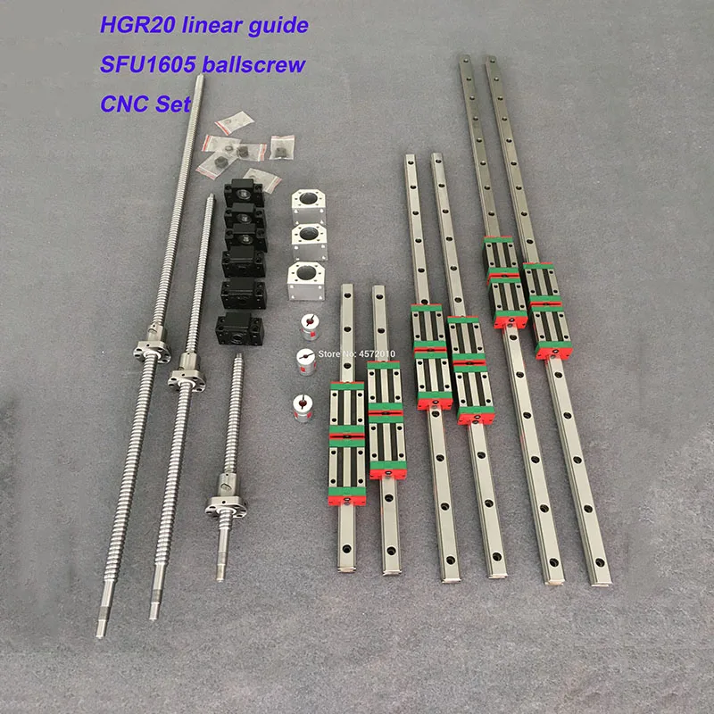 Набор чпу HGR20 квадратные линейные направляющие наборы 12 шт. HGH20CA + SFU605/1610 1605