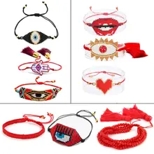 Evi Eye браслет из бисера комплект тканый удача Регулируемый Амулет ювелирные изделия