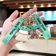 

Disney Star Wars Manda Keychain Luo Ren Yoda Baby Creative Key Pendant Bag Doll Pendant Key Chain