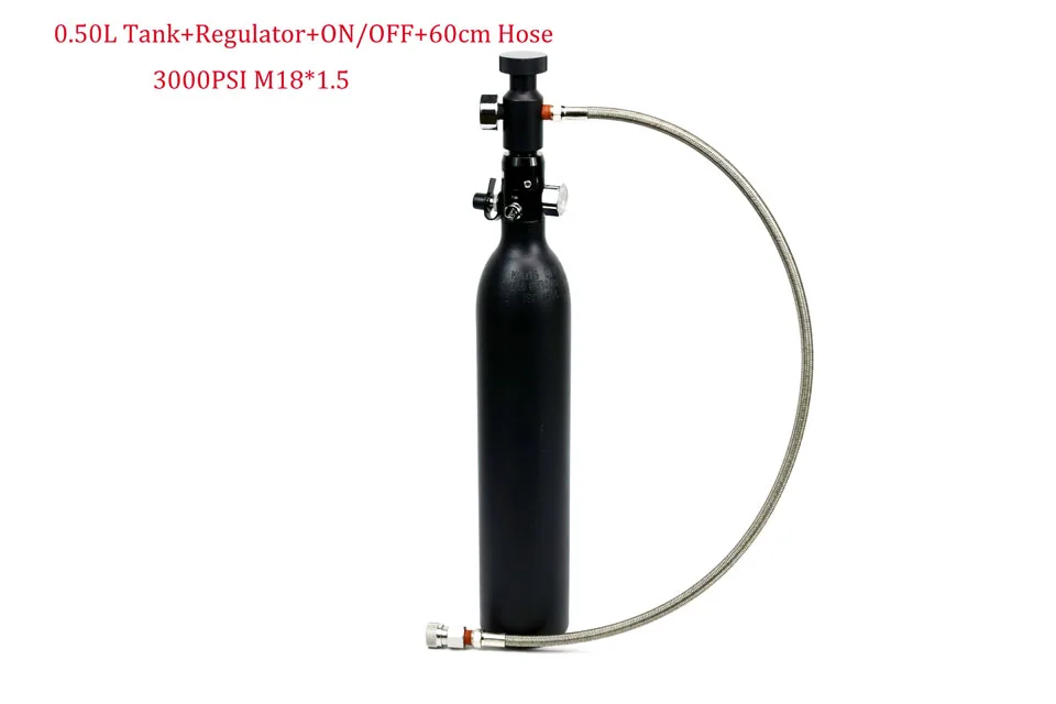PCP Paintball High Pressure Cylinder with ON/OFF Air Filling
