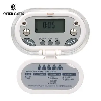 

Body Fat Measurement Mini Step Counter Multi-functional Pedometer with Clip for Fitness Tracker Body Fat Measurement