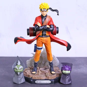 

Naruto Shippuden Uzumaki Naruto Sennin Mode with Shima Fukasaku PVC Statue Figure Collectible Model Toy