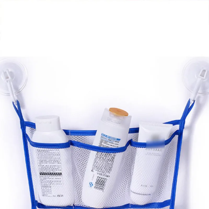 

1Pc Baby Toy convenient Storage Bin Quick Dry Storage Net + Lock Tight Suction Cups & Stickers Hooks