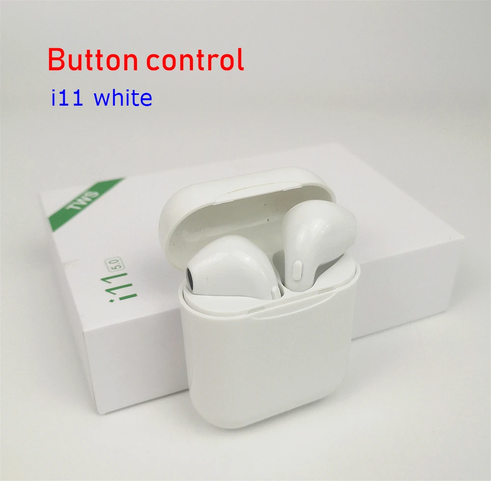 Bluetooth наушники, наушники, беспроводные наушники, HS, ушные вкладыши, TWS,, Pop Up Touch i7s, i7mini, i8, i9, i10, i11, i12, i15, i16, i20 - Цвет: i11 Button - White