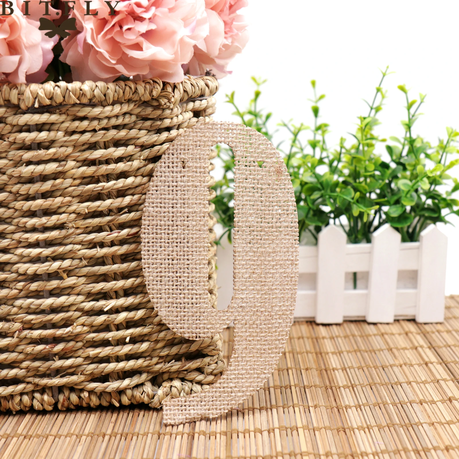 Деревенский стиль джут Hessian джутовые номера 0 9 DIY Украшение стола флажки баннер