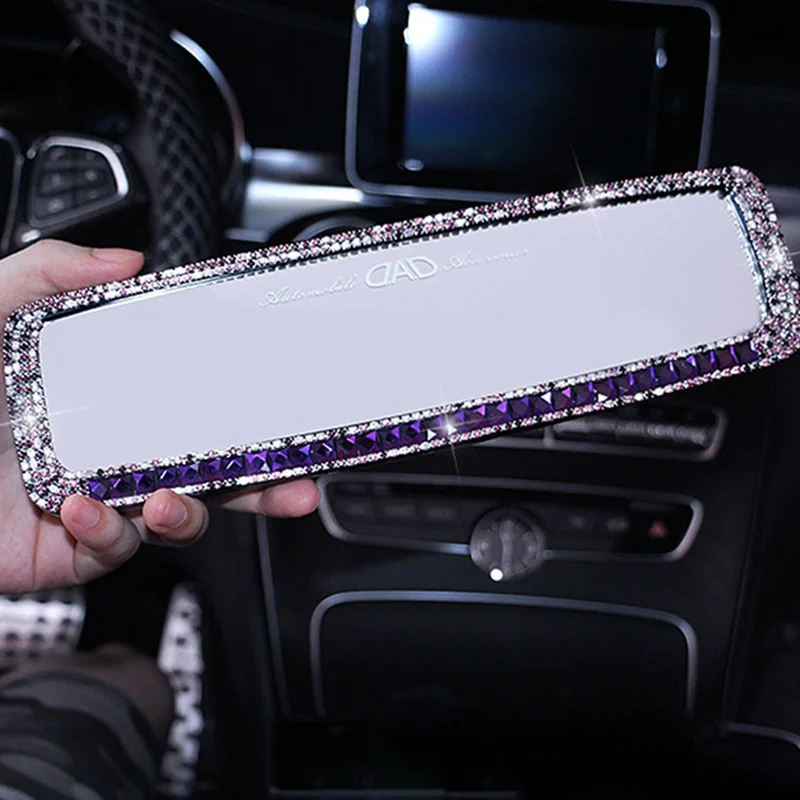 Алмазное автомобильное внутреннее зеркало заднего вида Украшение горный хрусталь зеркало заднего вида покрытие авто аксессуары для девочек женщин