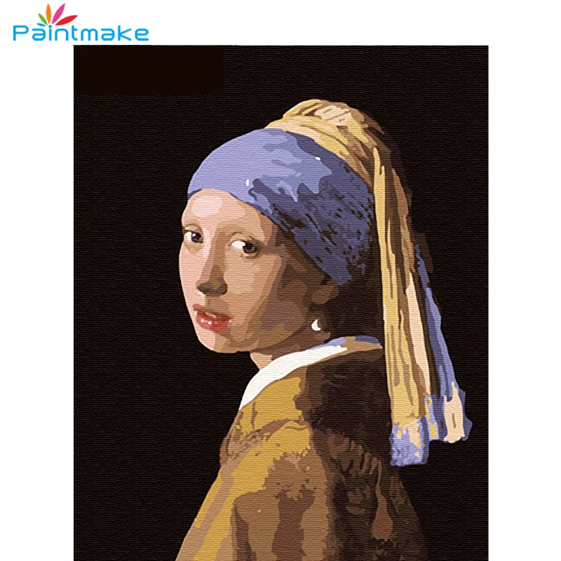 Paintmake портрет DIY живопись по номерам наборы для рисования маслом Ручная роспись