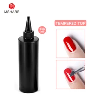 MSHARE Tempered Top Coat Gel 250ml No Cleaning Top Gel Cover Lasting Health Resin Material UV Varnish 1