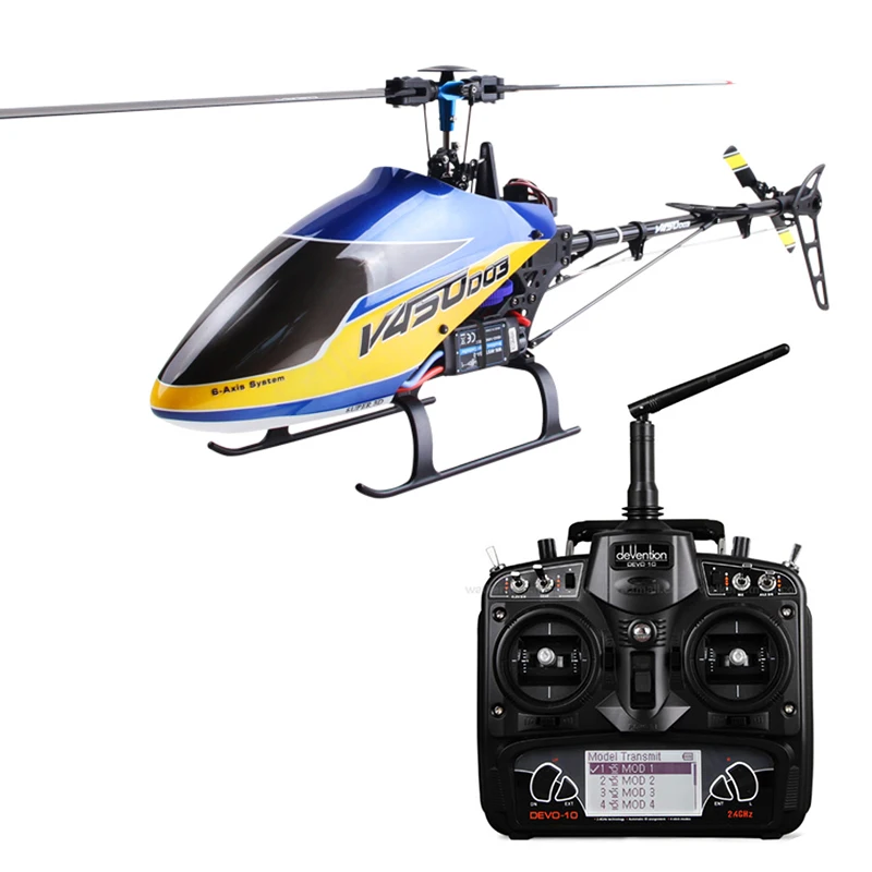 

Walkera V450D03 RC Helicopter 6CH Plane Remote Control Aircraft ESC Servo DEVO 10 Radio System W/O Battery Toy Gift TH14461-SMT6