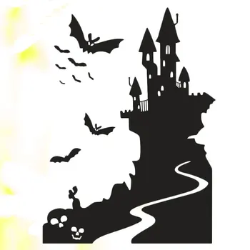

2 PCS Halloween Castle Removable Wall Sticker Personality Wall Decal for Home
