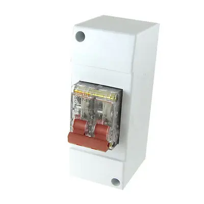 

AC 400V 25A 2P Transparent Mini Circuit Breaker MCB with Housing