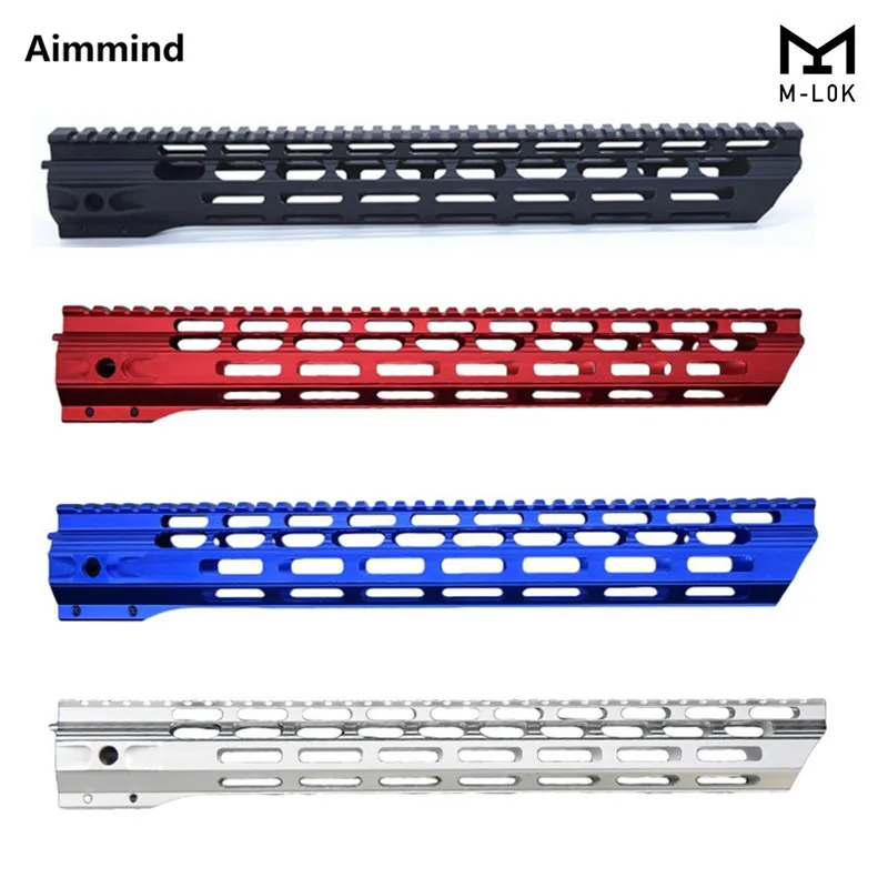 Mlok handguard Free Float Super Slim ar 15 M Lok Handguard Quad Rail W/ Nut Fit .223 для AR15 M4 M16 mlok (больше