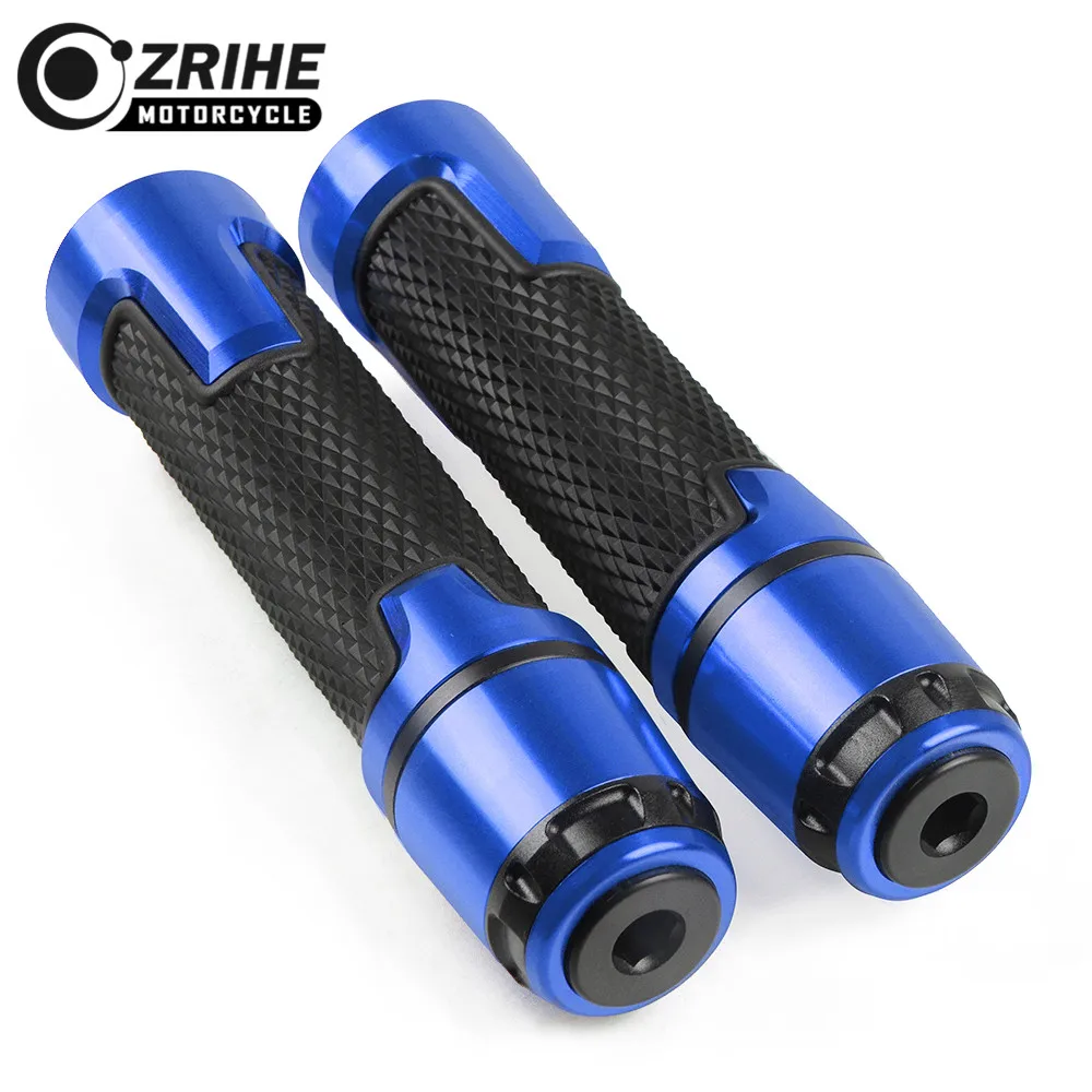 Blue ZRIHE 7/" 22 мм Универсальный руль мотоцикла ручки рукоятка мотоцикла для kawasaki Z250 ABS Z250SL - Цвет: Blue