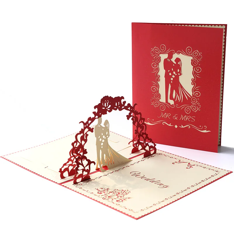  Wedding Invitation Marriage Invitations 3D Hollow out Creative European Style Cool Wedding Supplies - 4000213322119