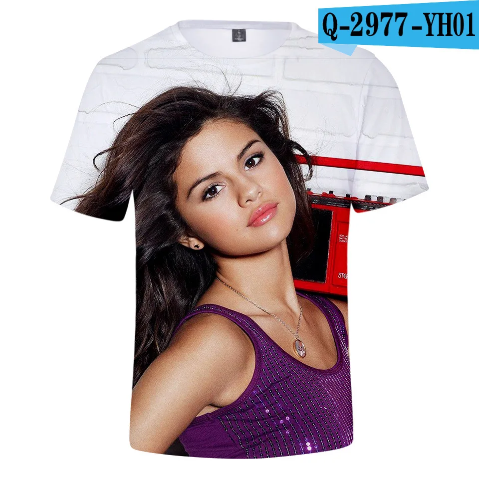 Selena Gomez U. s. a Singer 3d печать футболка женская одежда Kpop постер Марк Лукас 4XL товар - Цвет: G