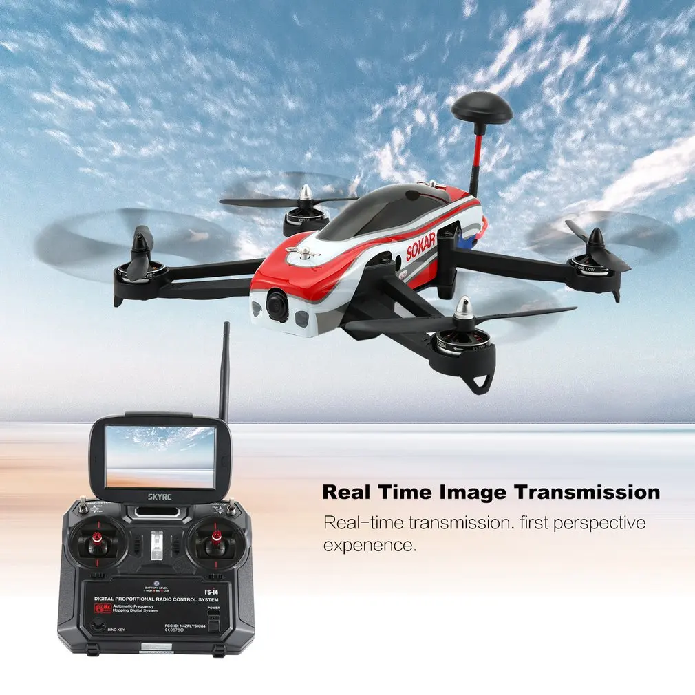 

SKYRC SOKAR Drone Four Axis Drone 280 RTF with FPV Camera Video Monitor & Romote Controller Built in 8000mAh Lipo-Battery