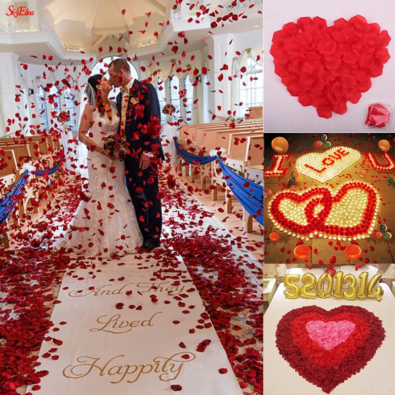 500-10000pcs Wholesale Wedding Rose Petals Decorations Flowers