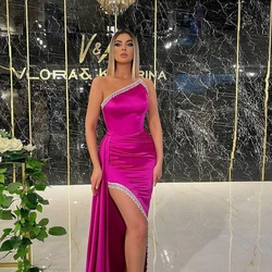 New In Mermaid Fashion Elegant Prom Dresses Sleeveless  High Split Side Long Train Women Formal Evening Party Gowns Custom Made