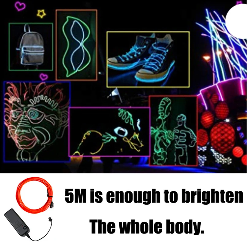 LED Festival Body Light +5 Cable Ties Halloween Christmas Waterproof Stickman Controller LED Figure Kit 50cm light fixture 30S26 (33)