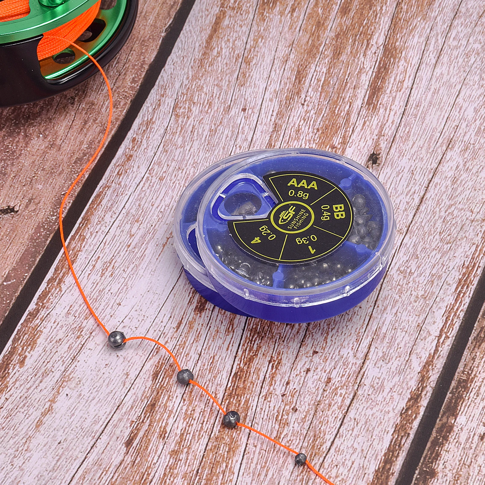 SF Micro Split Shot Lead Combo Removable Fly Fishing Lead Pure Lead Sinkers Weights Fishing Tackle(112Pcs/4 Size/1 Box)