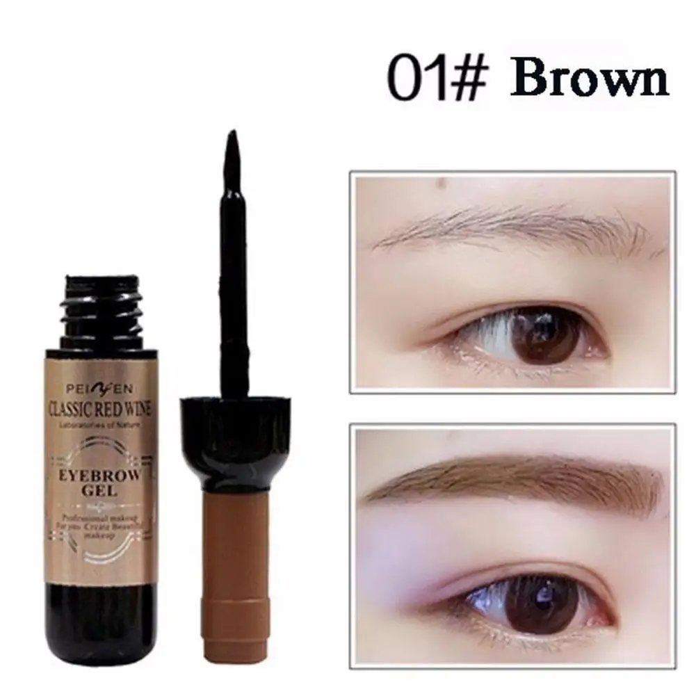MeterMall Eyebrow Tattoo Gel Red Wine Tattoo Brow Gel Tint Waterproof Peel Off Eye Brow Women Tattoo Long-lasting Dye Eyebrow