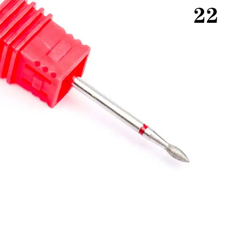 Алмазные сверла для ногтей, электрические маникюрные сверла машины, аксессуары, роторные сверла, фрезы, инструменты для удаления ногтей - Цвет: Nail Drill Bit22