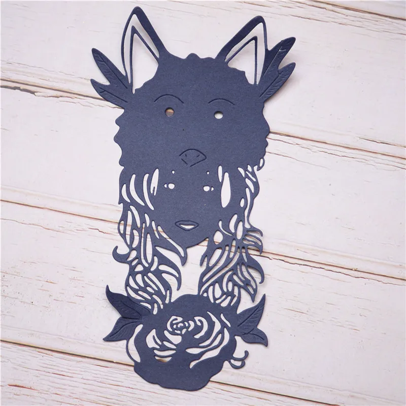 DiyArts животное шляпа и девушка металла резки плашки трафарет для скрапбукинга