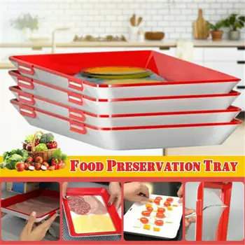 

Creative Food Preservation Tray Food Fresh Keeping Fresh Spacer Organizer Food Preservate Refrigerator Food Storage