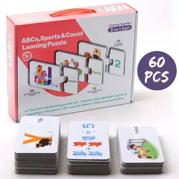 

Learning Puzzle Set Alphabet Numbers Puzzle Card Set Matching Game Puzzle Cards Preschool Educational For Kids Toddlers Children