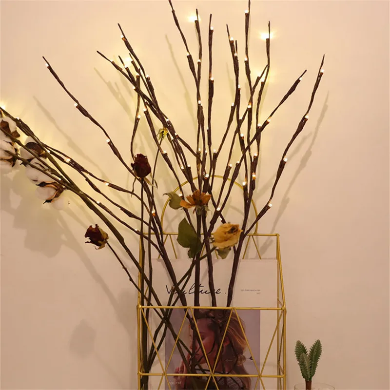 

20 Bulbs LED Willow Branch Lamp Christmas Decorations for Home New Year 2020 Decor Natal Christmas Tree Adornos De Navidad 2019.