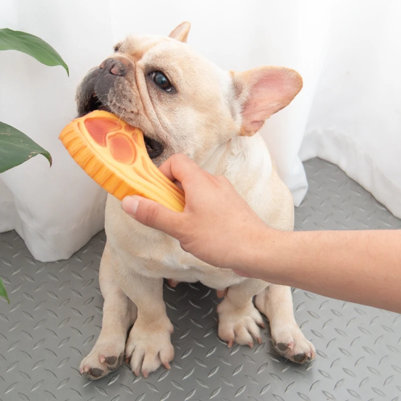 Dog Squeak Toys Chicken/Duck Leg Shape Pet Chew Molar Toy Bite Resistant Safety Rubber Puppy Interactive Playthings |