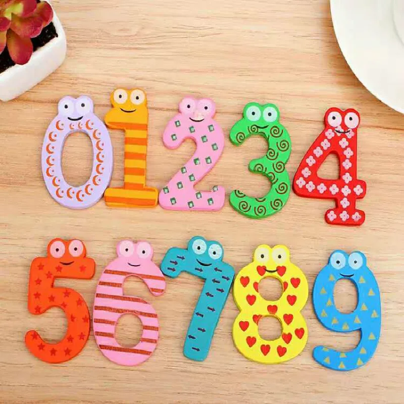 15 шт./компл. Монтессори Детские цифры холодильник Магнитные фигурки палочки