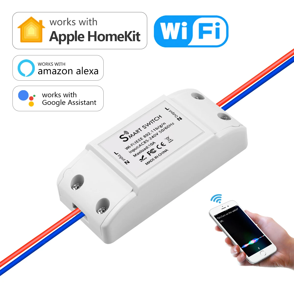 Smart Relay Switch Apple Homekit Work With Apple Home IOS System Siri