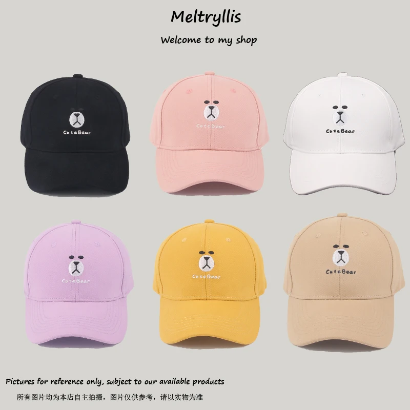 

[Meltryllis] Cute Embroidery Little Bear Unisex Baseball Cap Unisex Good Quality Outdoor Casual Hip Hop Hats For Men Women