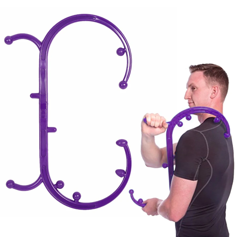 

Trigger Point Body Neck Self Massage Stick Deep Tissue Muscle relax Hook Massager Pressure Relief Thera Cane Therapeutic Tool