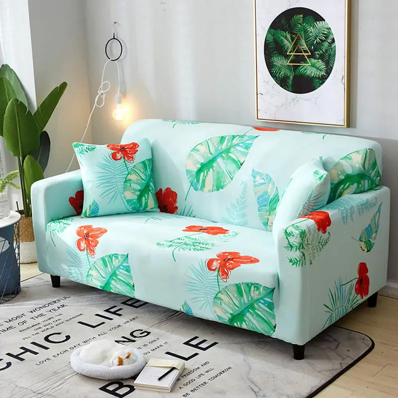 

Elastic printing sofa cover multicolor living room sofa chair home decoration 1/2/3/4 seat pet stretch polyester sofa cover