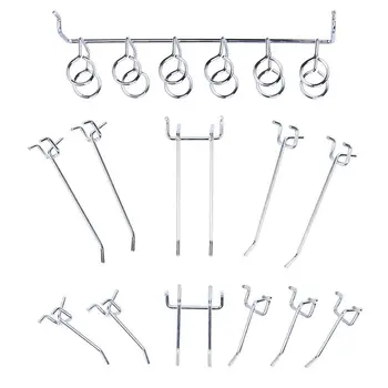 

New 50 Pcs Pegboard Shelving Hooks and Organizer Assortment