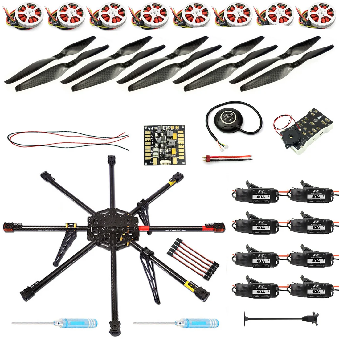 F04765-B DIY 8-осевой беспилотный Радиоуправляемый Дрон 1000 мм углеродный Octocopter PX4 PIX M8N