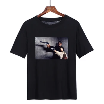 

Classic Movie Leon The Professional Print T Shirt Fashion Men Summer 100% Cotton Short Sleeve Tshirt Funny Men'S Tv T shirts