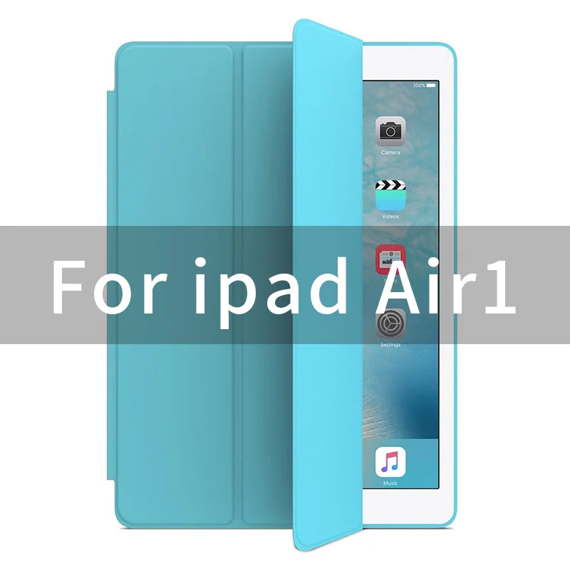 Чехол для iPad air 2 air1, 9,7 дюймов, чехол с 1:1 магнитом, умный Авто спящий чехол с откидной крышкой, кожаный чехол A1566 A1567 A1474 - Цвет: air1-Sky Blue
