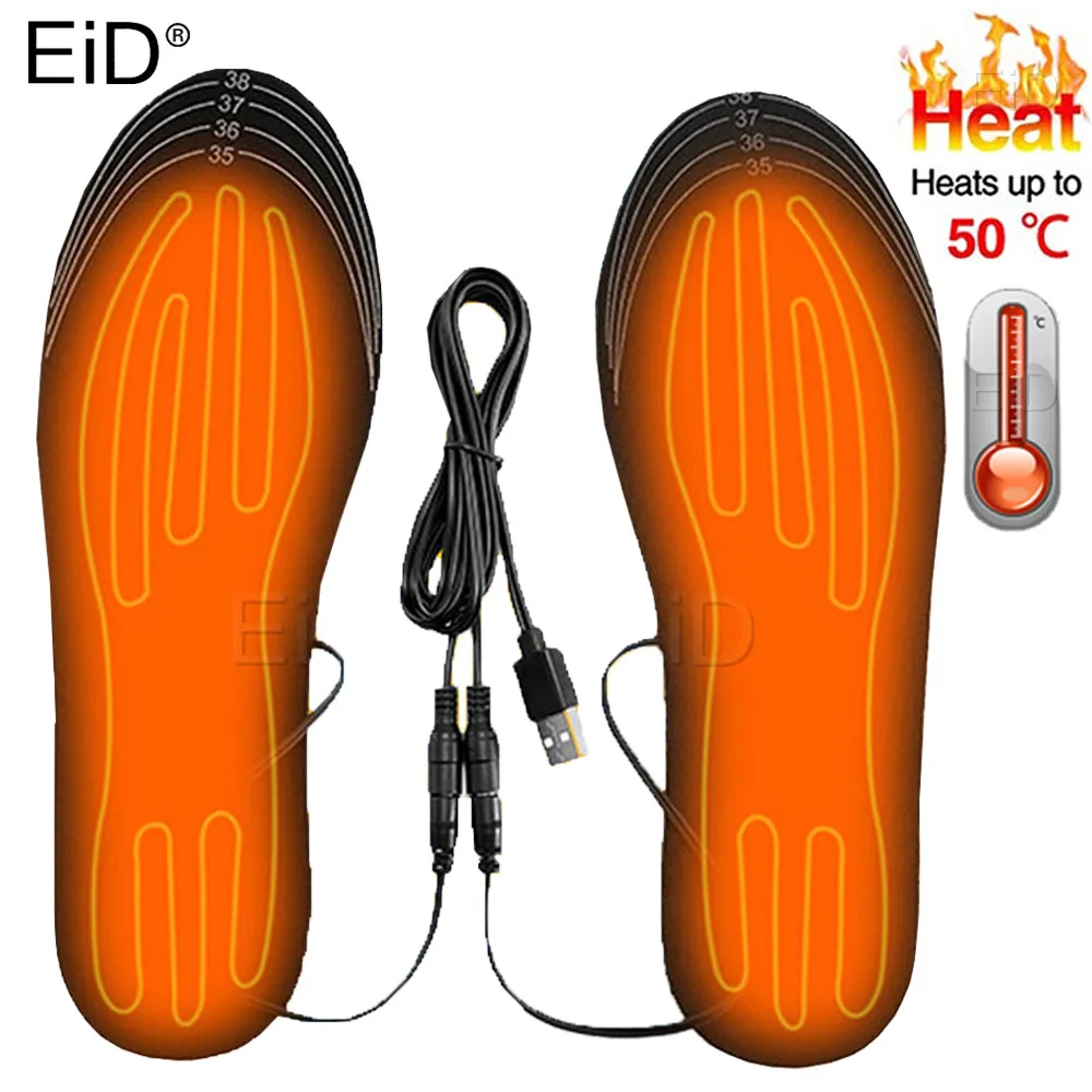 EiD USB стельки для обуви с подогревом электрическая грелка ног теплые носочки