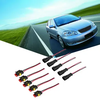 

Car waterproof plug 5 pcs/set 2 Pin Way Car Auto Waterproof Electrical Male Female Connector Plug with Wire AWG Marine Accessory