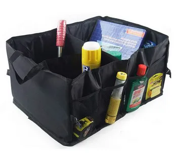 

Auto Supplies Car Back Folding Storage Box Multi-Use Tools Organizer Car Portable Storage Bags Black Automobiles Interior Items